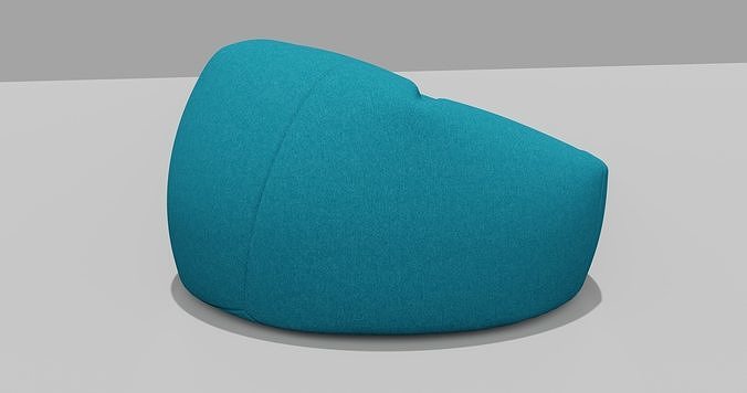 Beanbag bean bag chair 3D model 6
