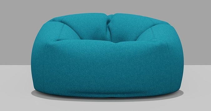 Beanbag bean bag chair 3D model 4