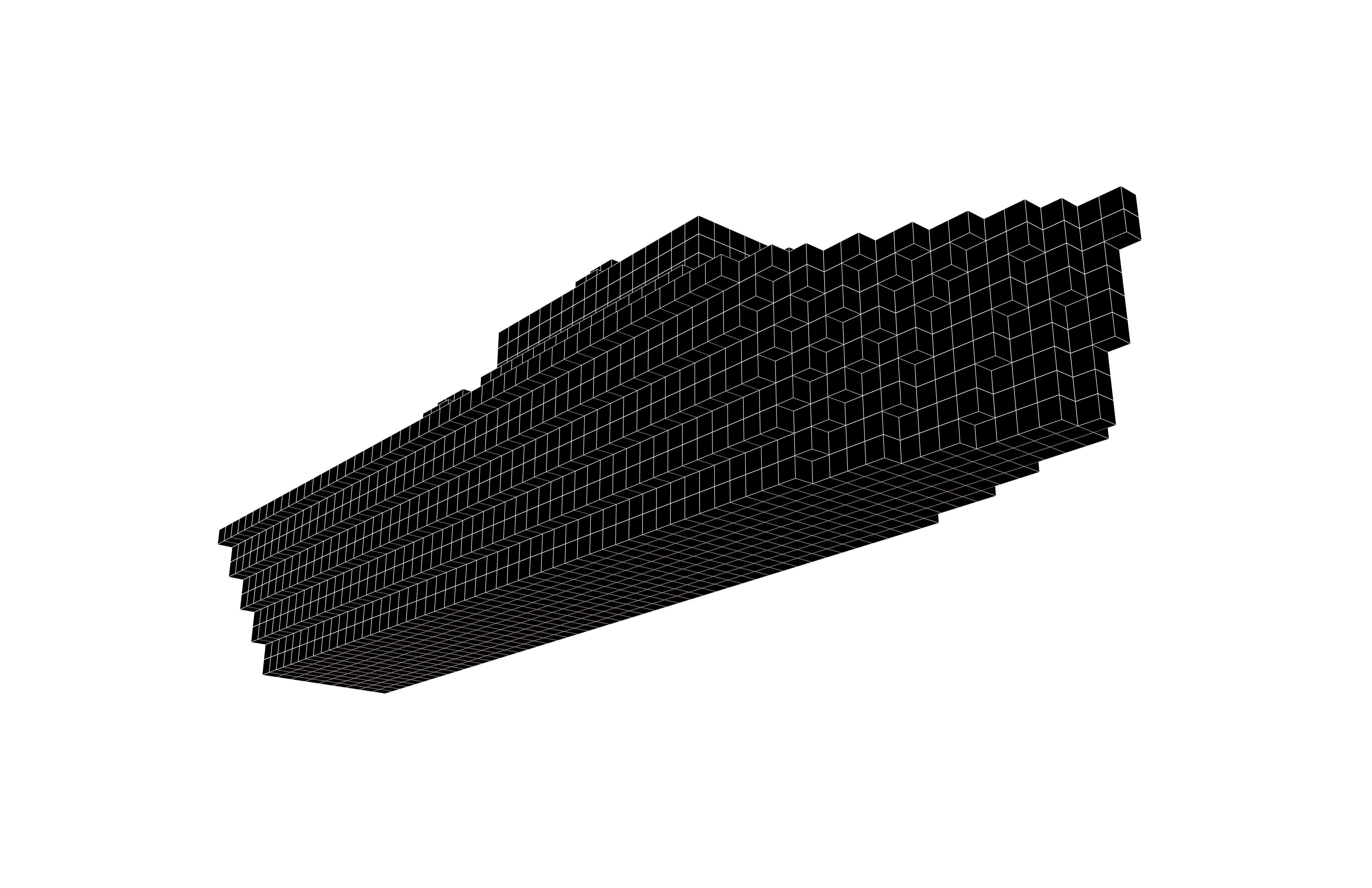 Voxel Style Simple Warship v1 006 Low-poly 3D model_7