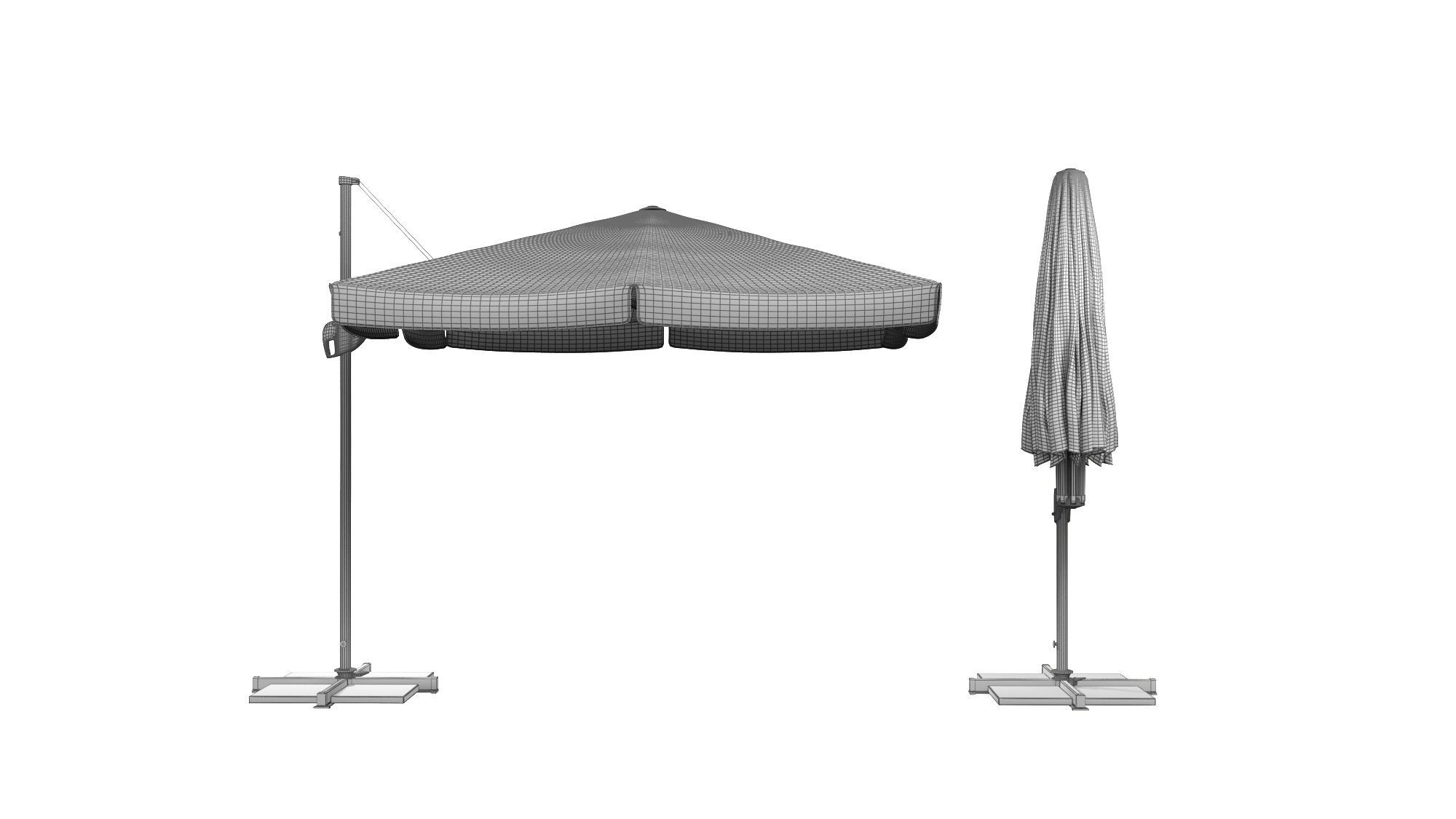 Umbrella Deck Parasol 3D model_7