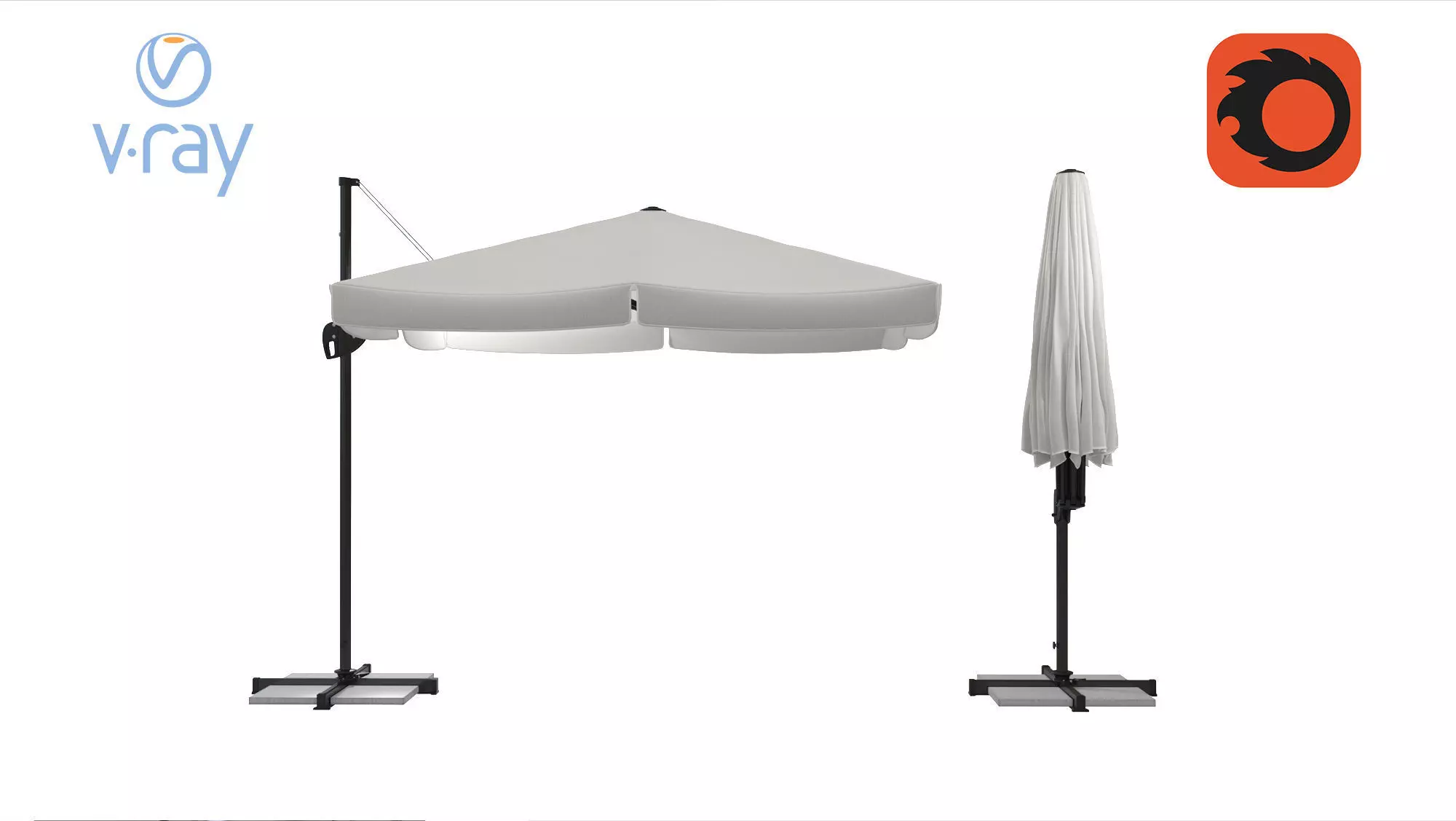 Umbrella Deck Parasol 3D model_0