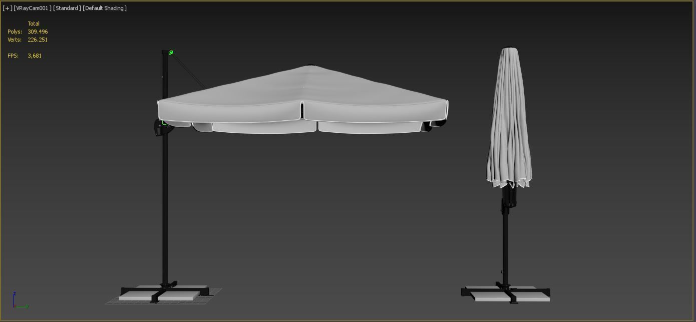 Umbrella Deck Parasol 3D model_6