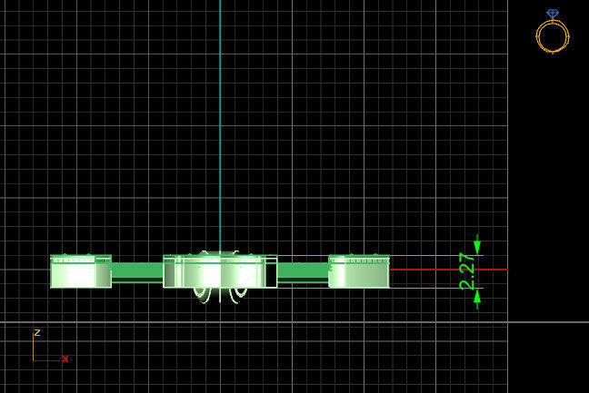 Cross Necklace Classic Diamond Pendant 3Dmodel 3D print model 8 3D print model_4