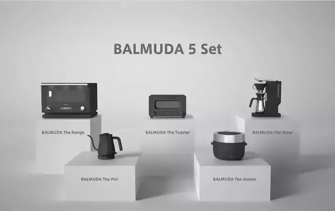 BALMUDA kitchen furniture set of 5 3D model