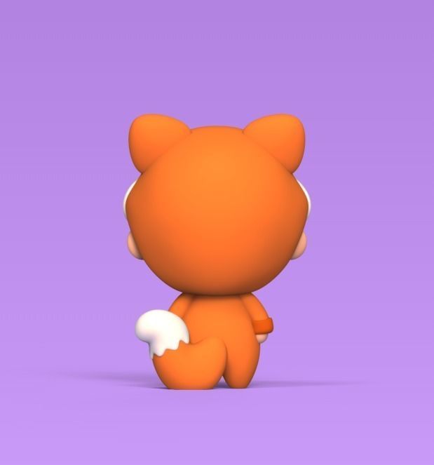 Boy Fox Costume 3D print model_2
