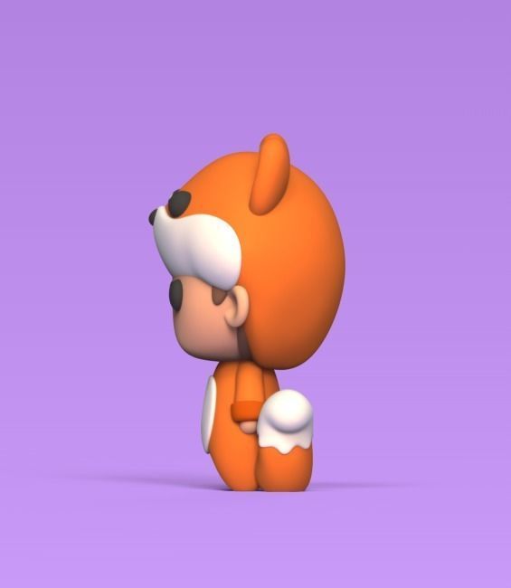 Boy Fox Costume 3D print model_1