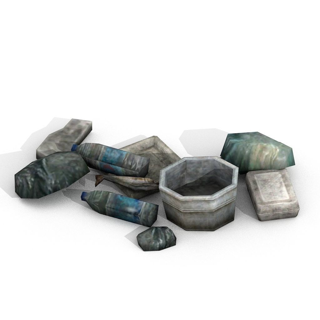 Construction Assets Collection of Building Materials Low-poly 3D model_78