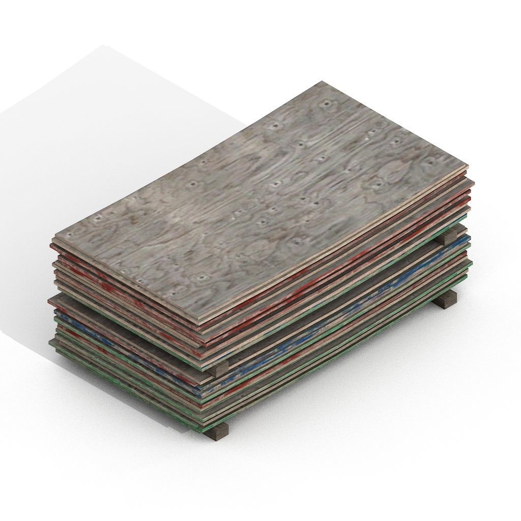 Construction Assets Collection of Building Materials Low-poly 3D model_51