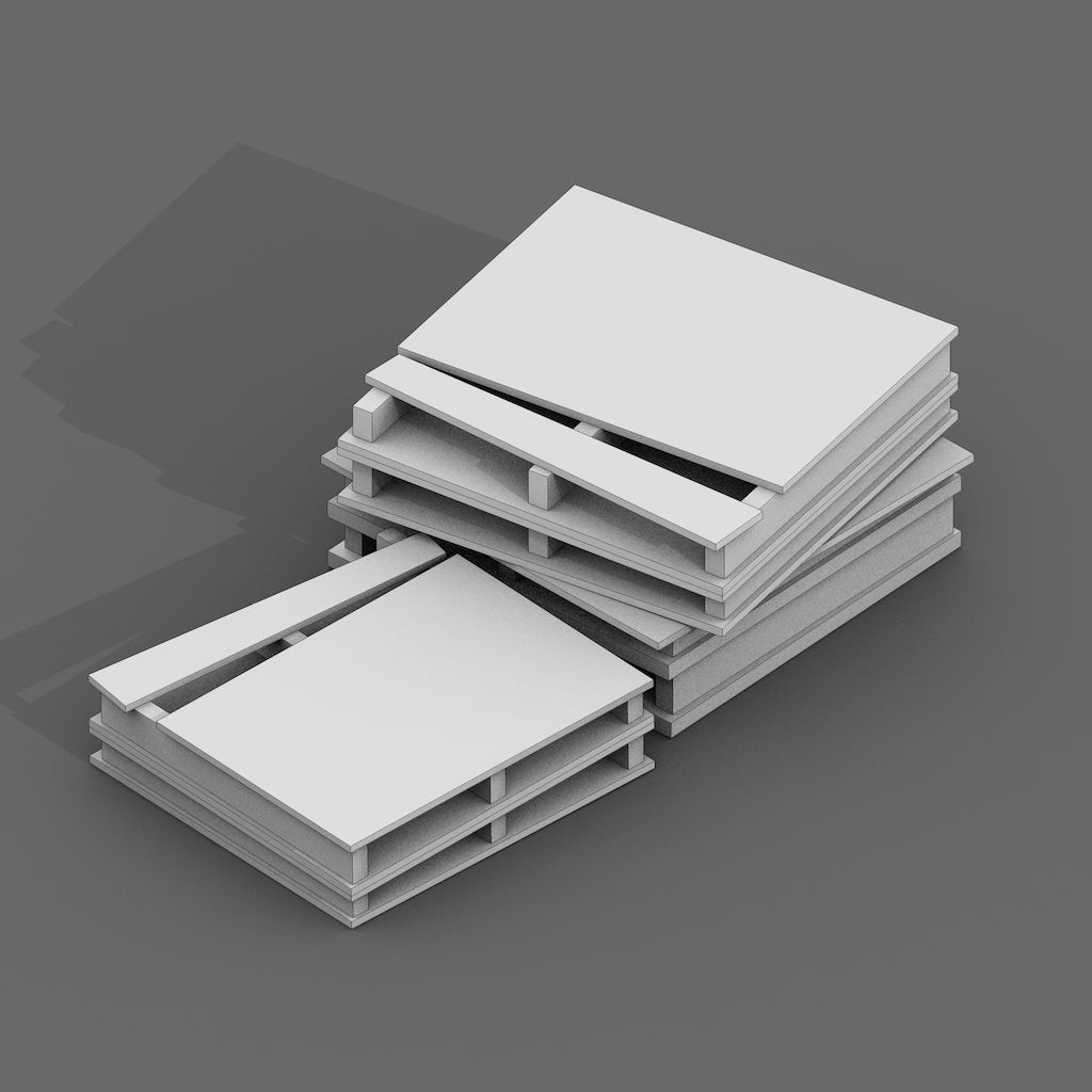 Construction Assets Collection of Building Materials Low-poly 3D model_76