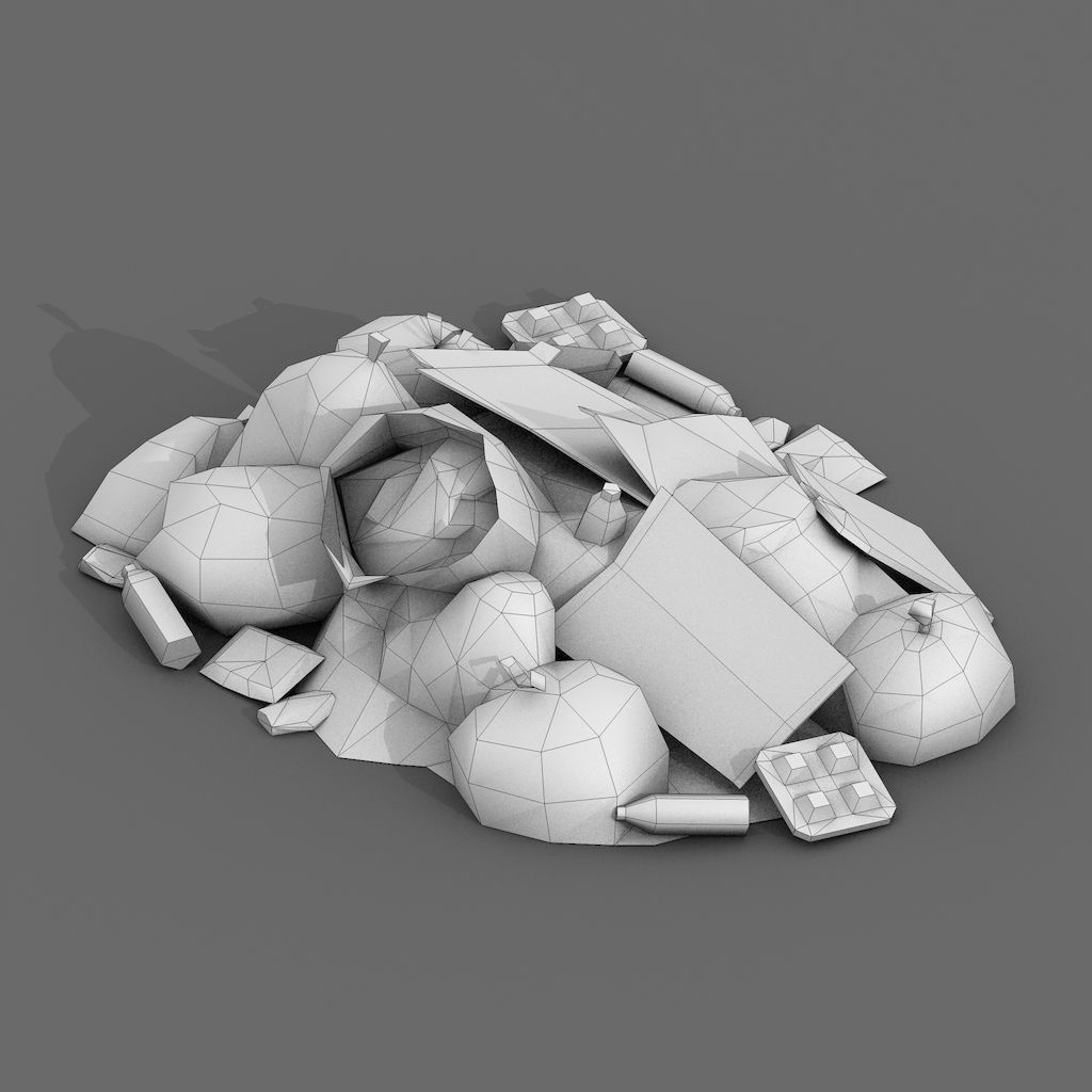 Construction Assets Collection of Building Materials Low-poly 3D model_98