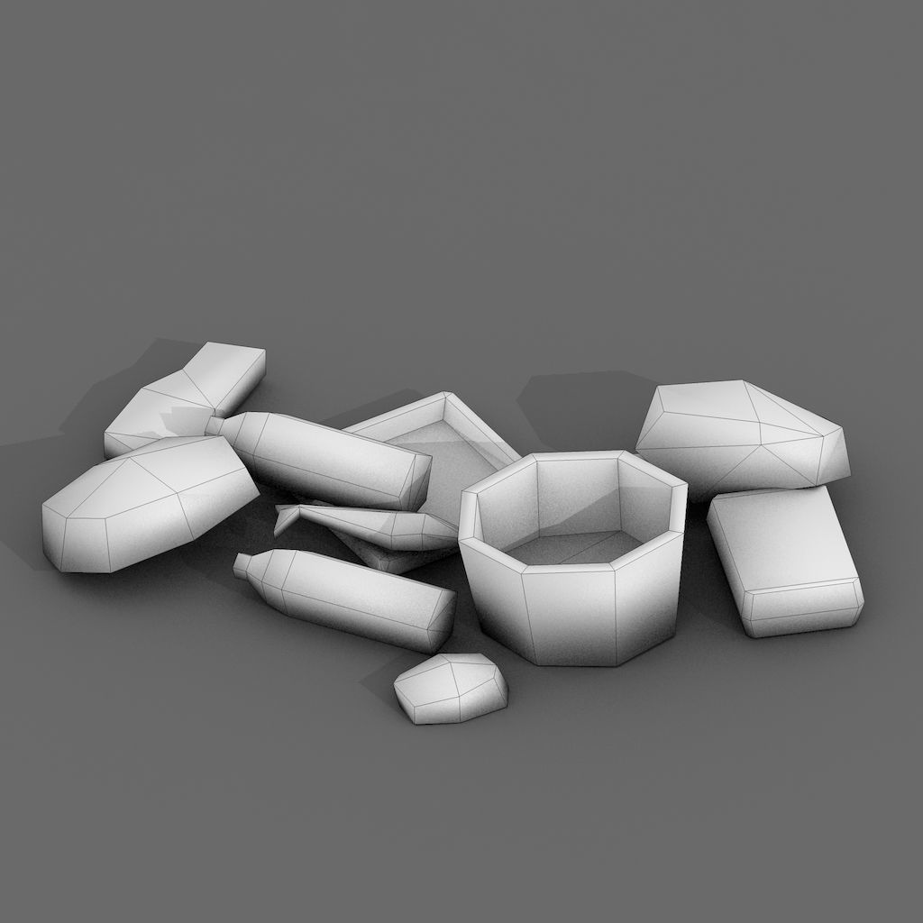 Construction Assets Collection of Building Materials Low-poly 3D model_79