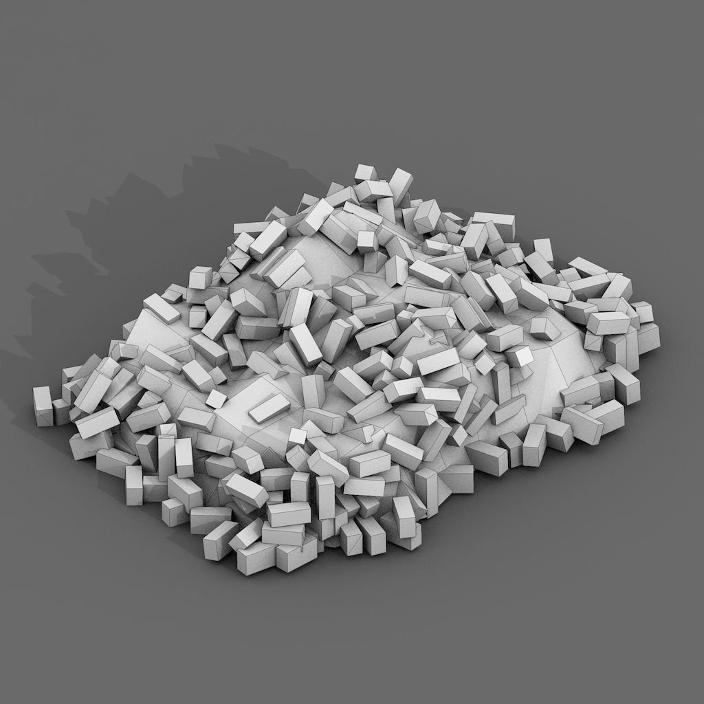 Construction Assets Collection of Building Materials Low-poly 3D model_34