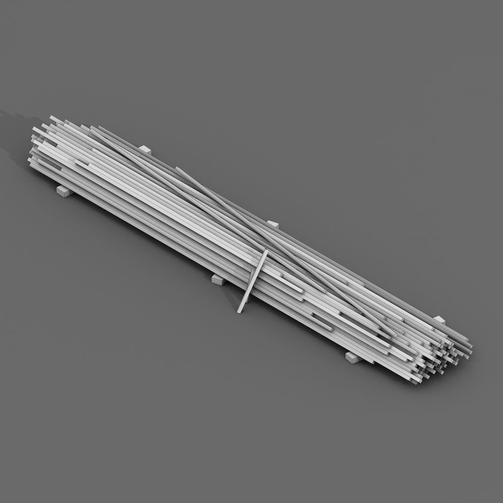 Construction Assets Collection of Building Materials Low-poly 3D model_104