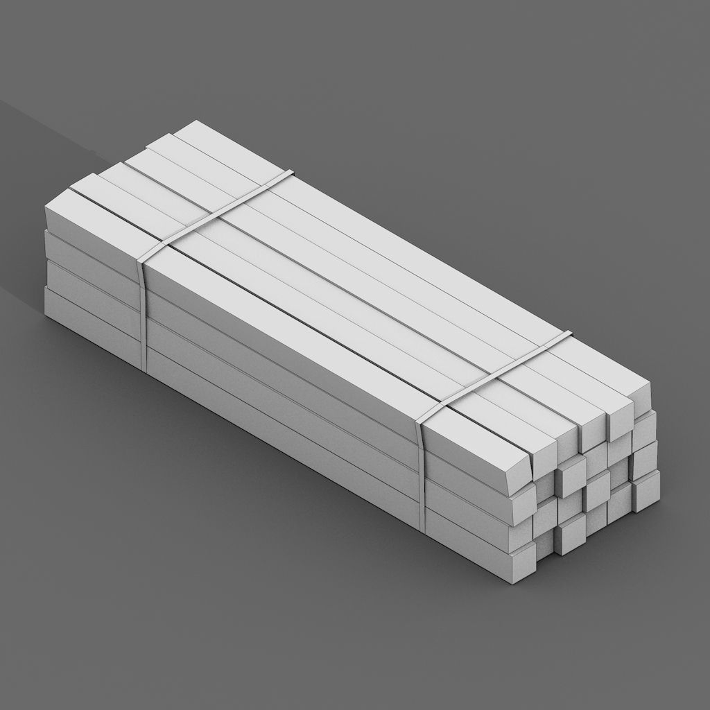 Construction Assets Collection of Building Materials Low-poly 3D model_121