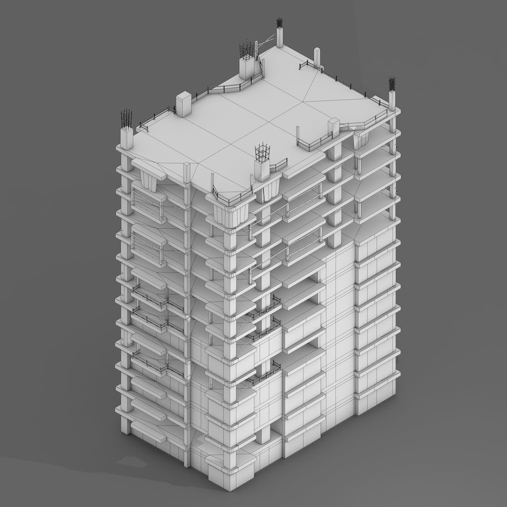 Construction Assets Collection of Building Materials Low-poly 3D model_2