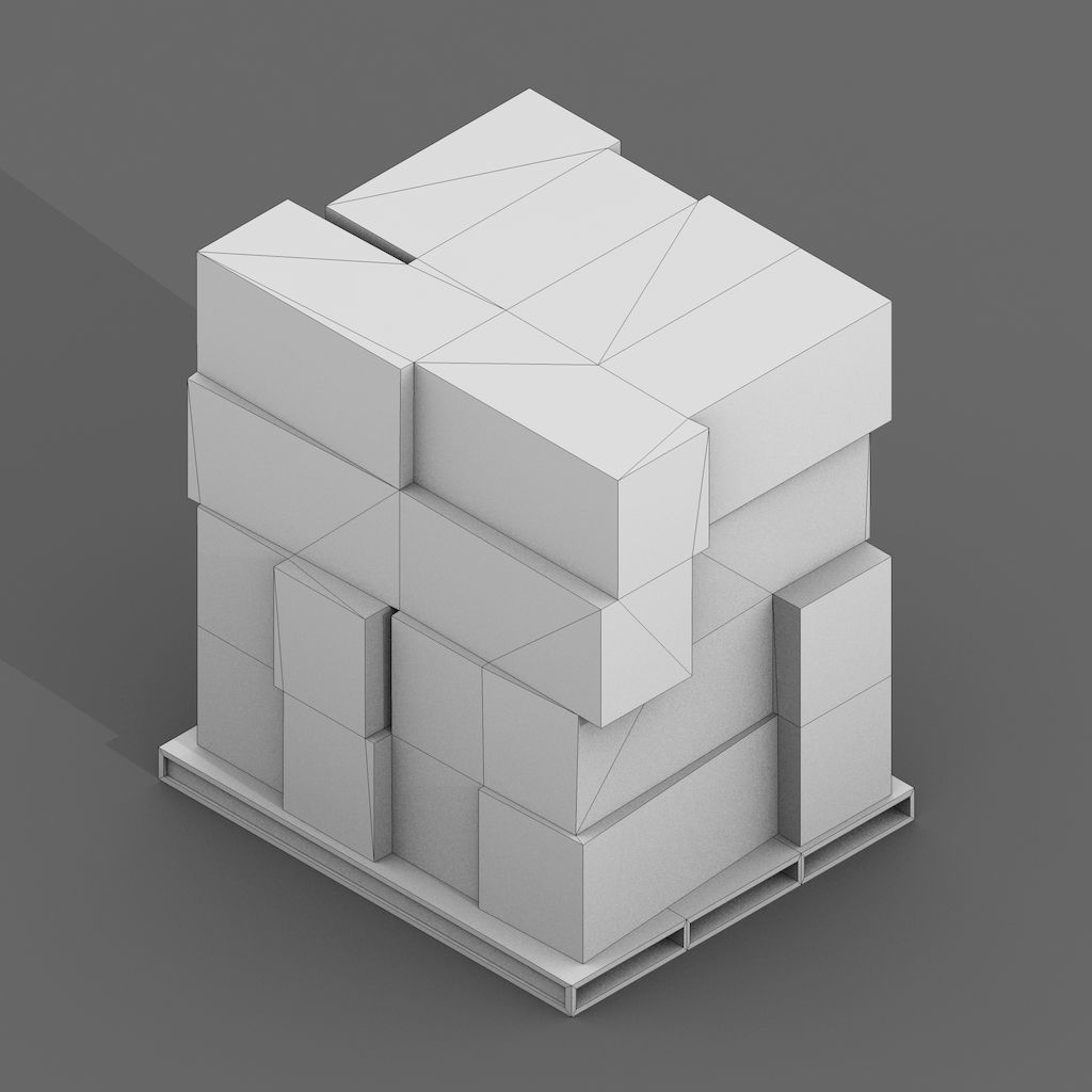 Construction Assets Collection of Building Materials Low-poly 3D model_46
