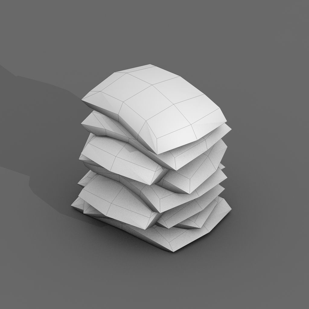 Construction Assets Collection of Building Materials Low-poly 3D model_54