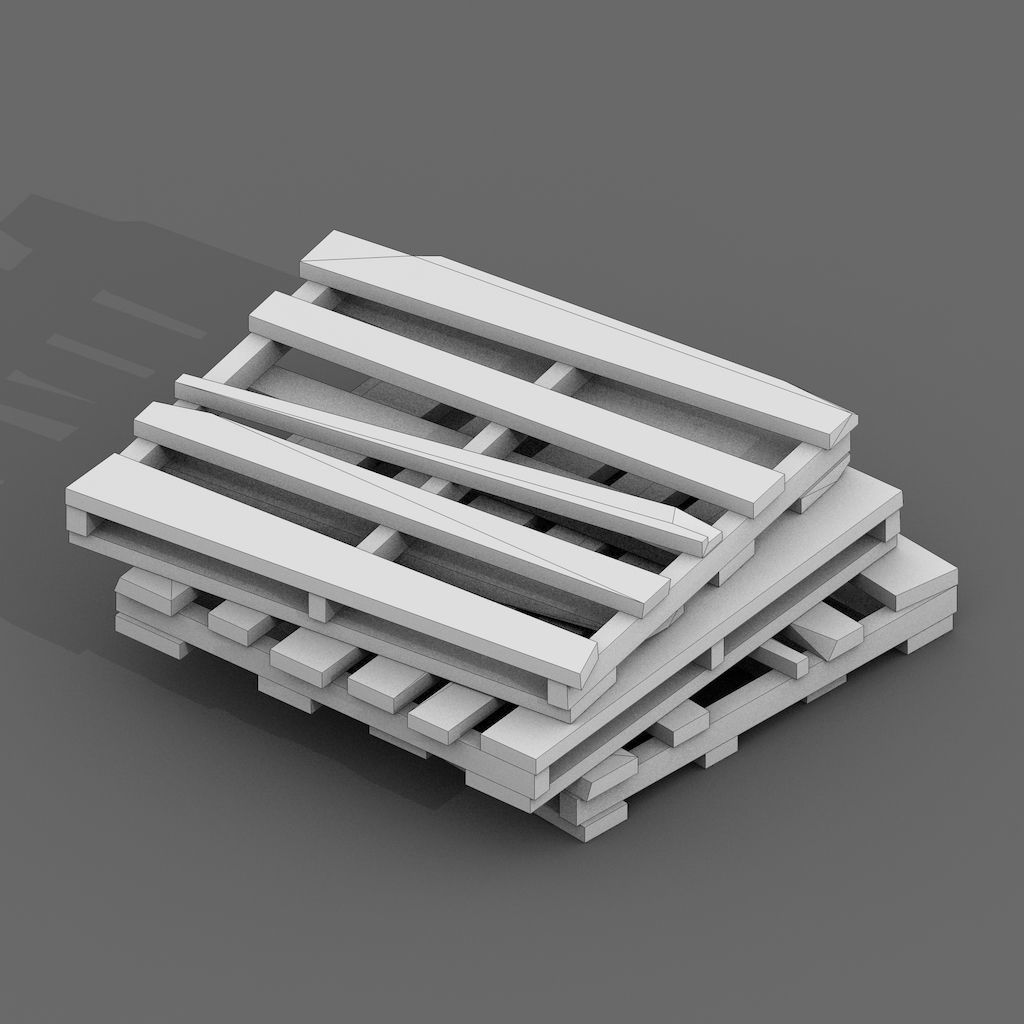 Construction Assets Collection of Building Materials Low-poly 3D model_96