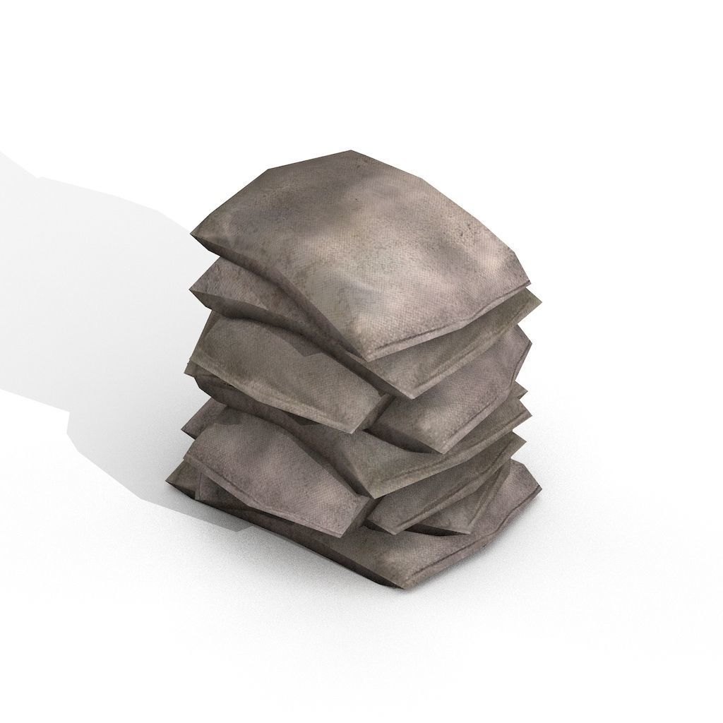 Construction Assets Collection of Building Materials Low-poly 3D model_53