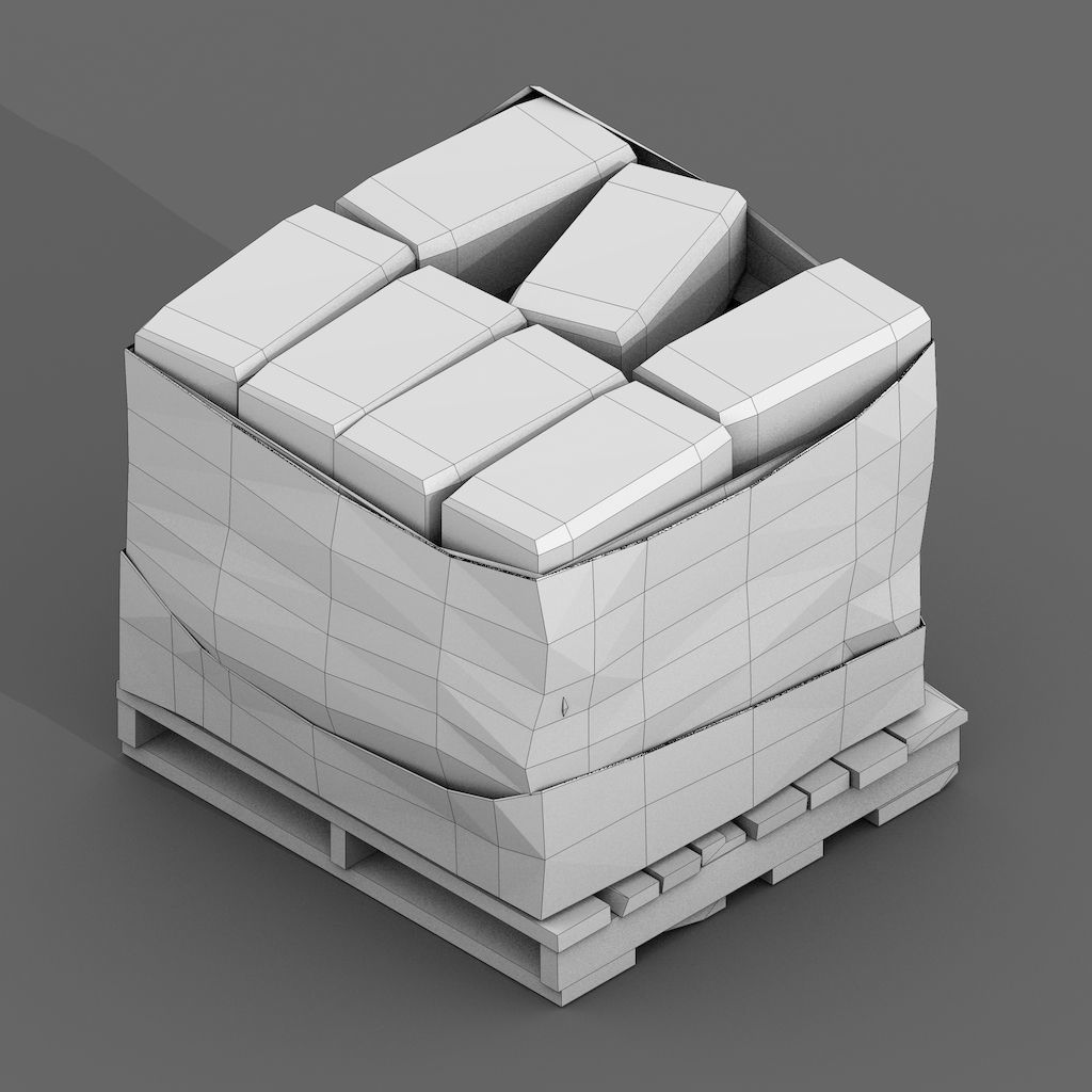 Construction Assets Collection of Building Materials Low-poly 3D model_67