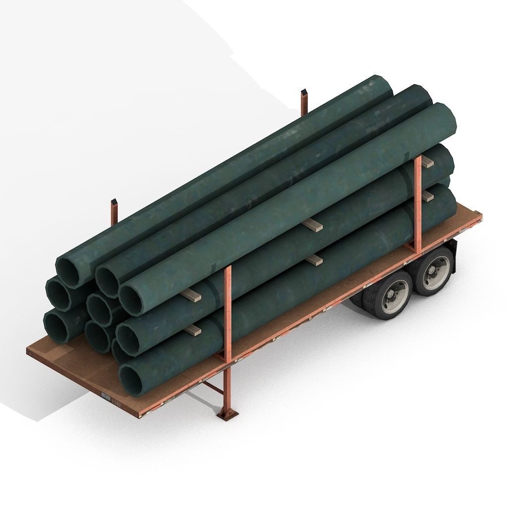 Construction Assets Collection of Building Materials Low-poly 3D model_16