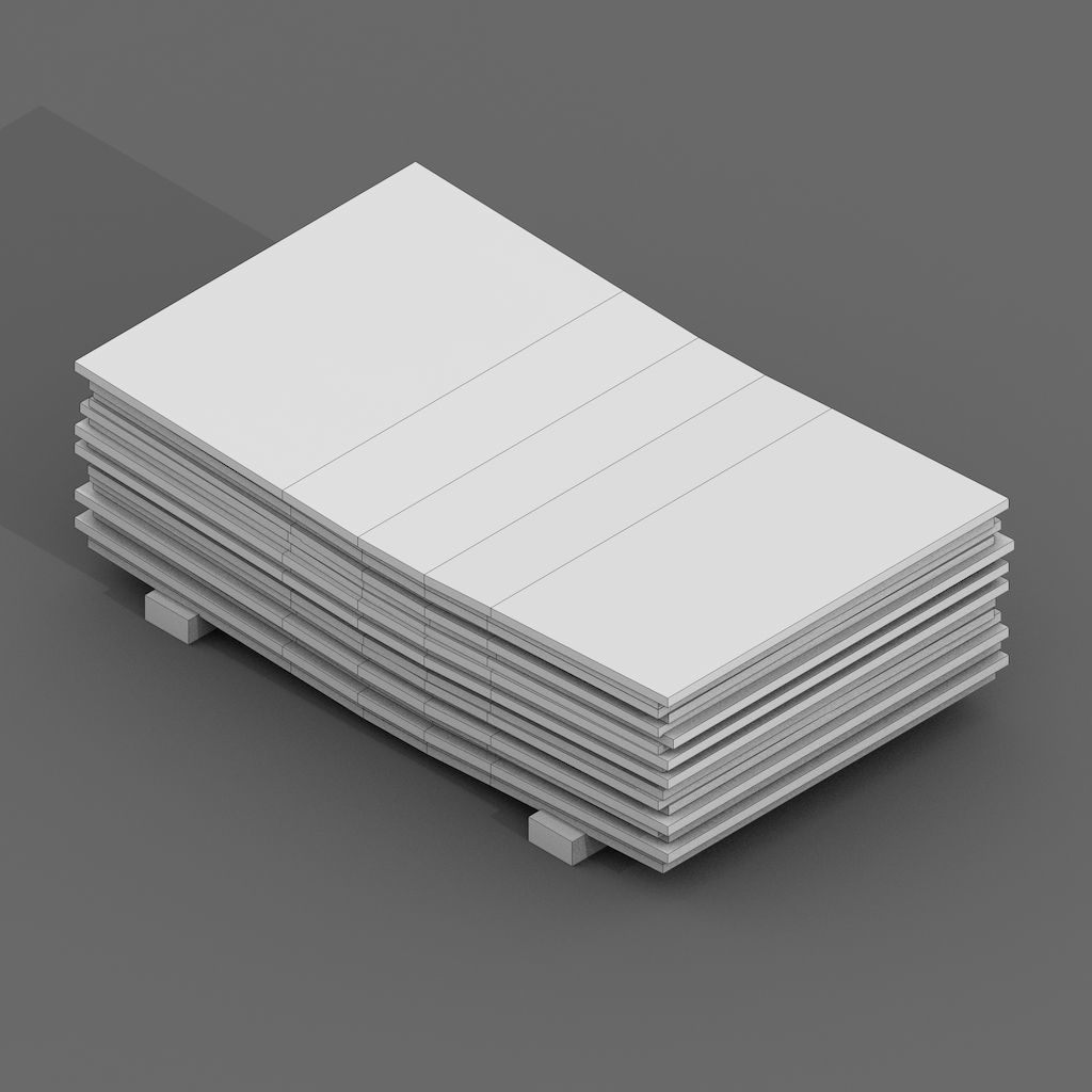 Construction Assets Collection of Building Materials Low-poly 3D model_25