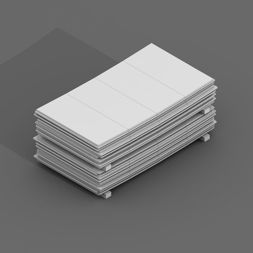 Construction Assets Collection of Building Materials Low-poly 3D model_52