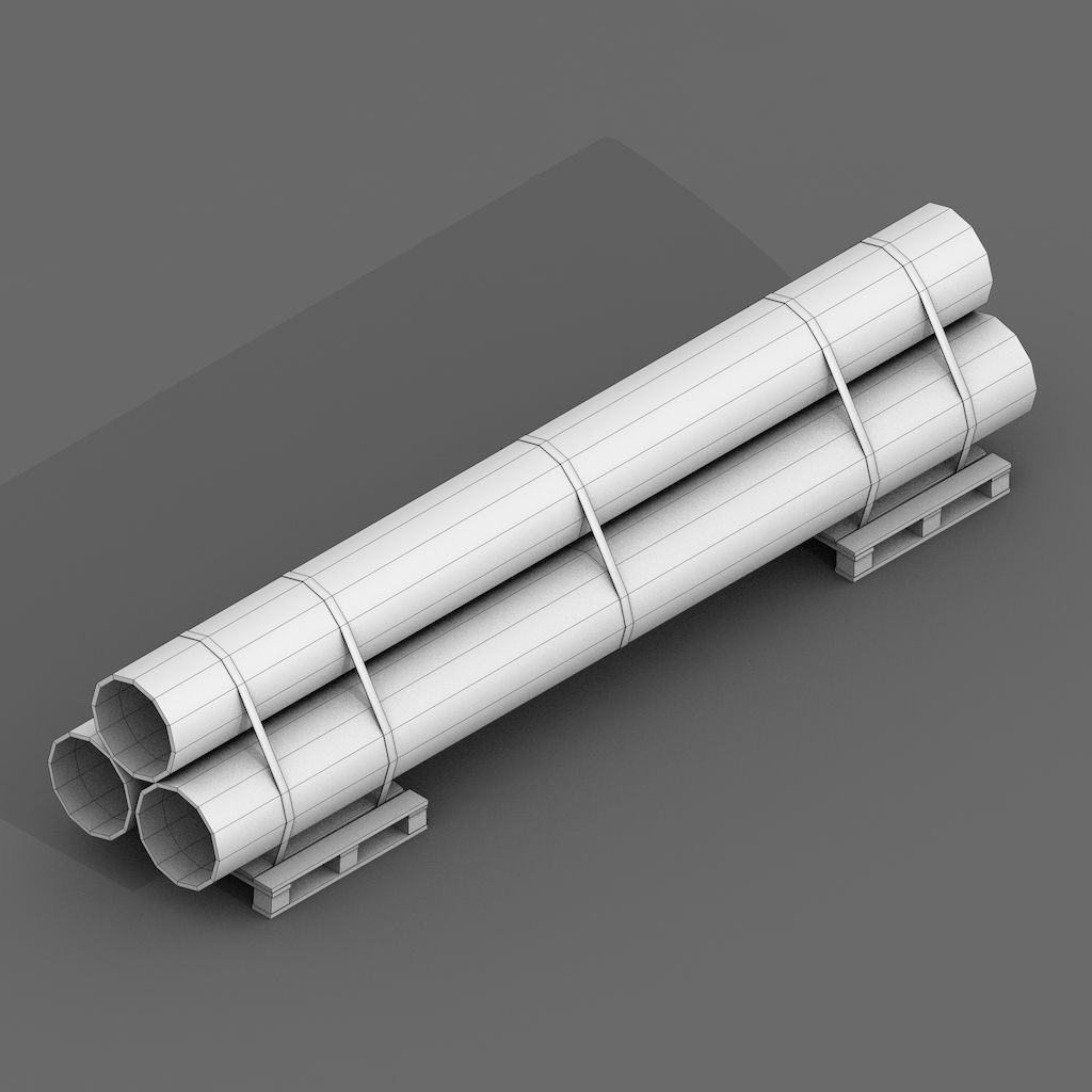 Construction Assets Collection of Building Materials Low-poly 3D model_29