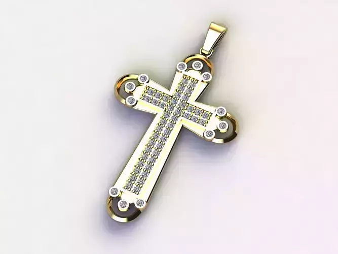 Cross Necklace Classic Diamond Pendant 3Dmodel 3D print model 10 3D print model Cross Necklace Classic Diamond Pendant 3Dmodel 3D print model 10 3D print model