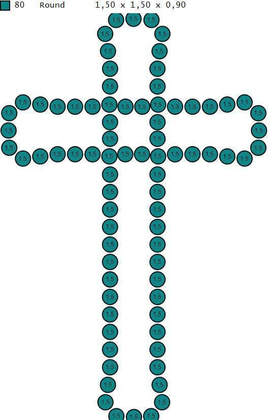 Cross Necklace Classic Diamond Pendant 3Dmodel 3D print model 1 3D print model_6