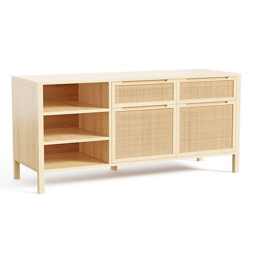 Dolores Cane Storage Cabinet 3D model