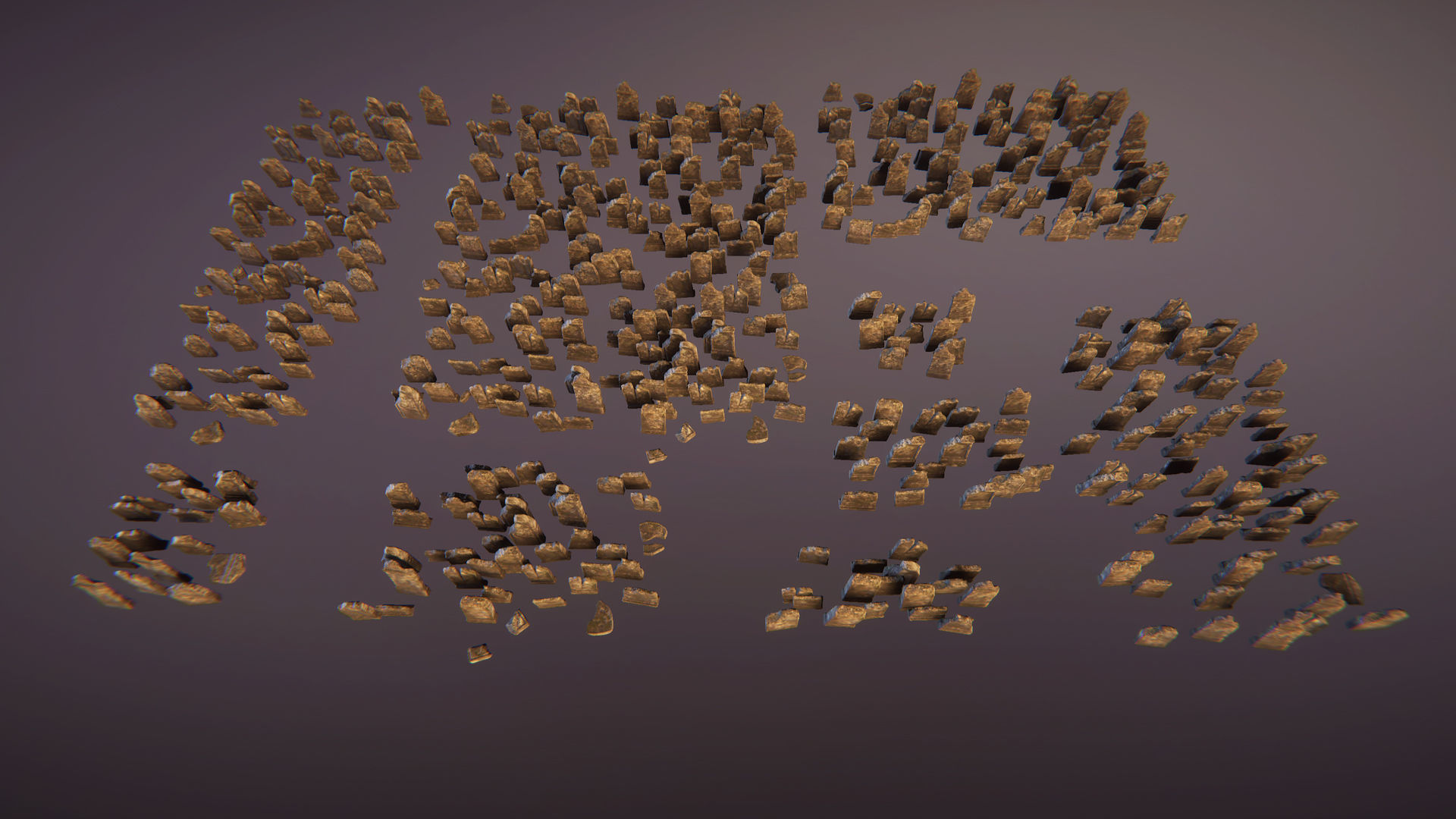 Old graveyard Low-poly 3D model_11