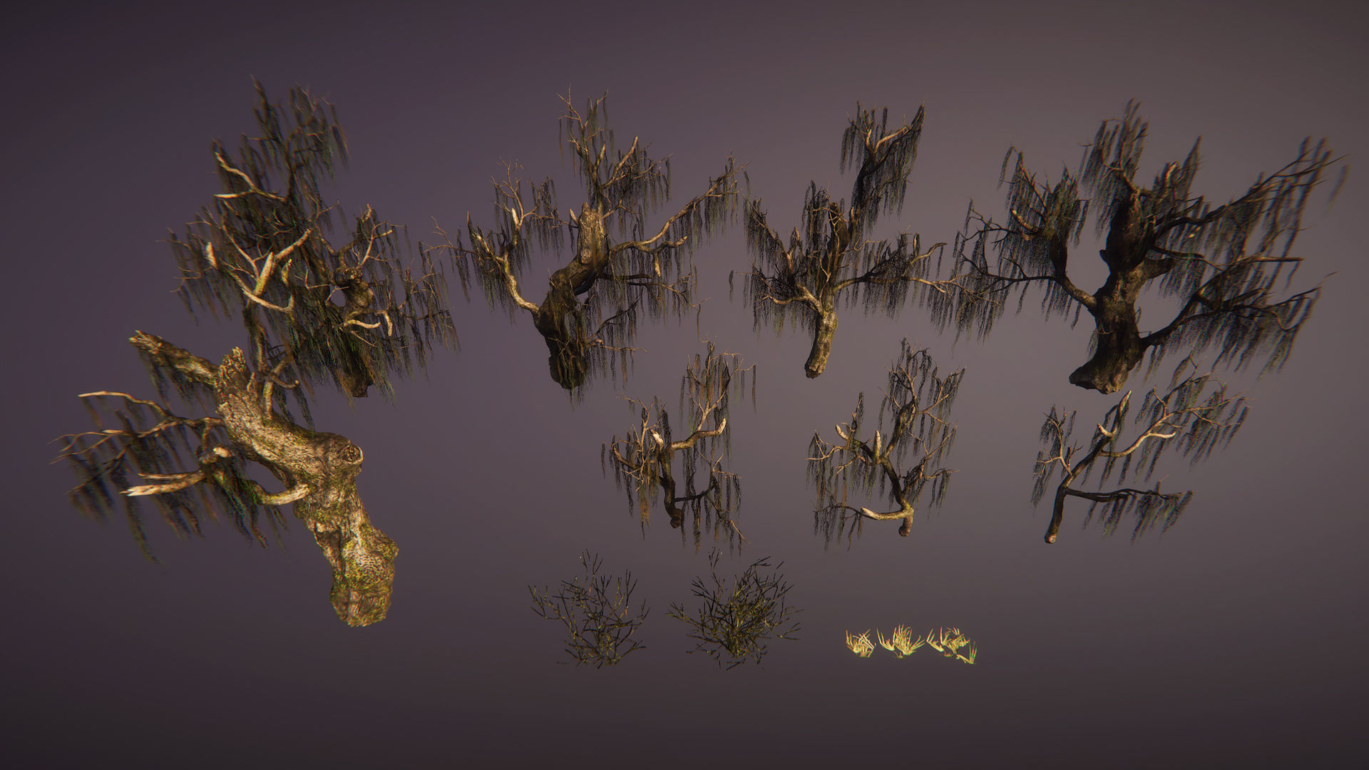 Old graveyard Low-poly 3D model_13