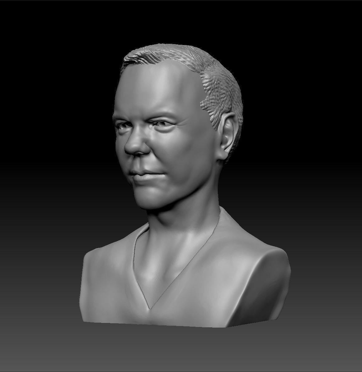 Jack Bauer bust 3D printing ready ztl obj fbx stl formats 3D print model_2
