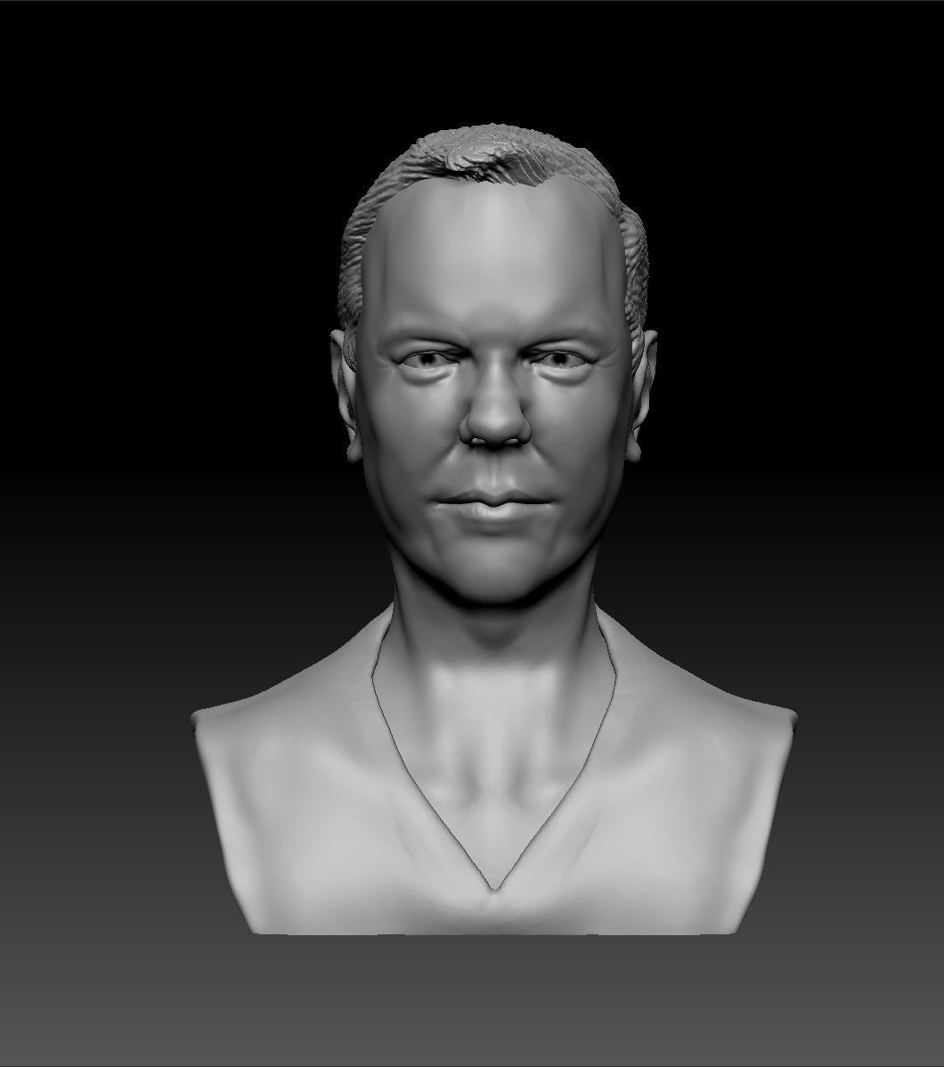 Jack Bauer bust 3D printing ready ztl obj fbx stl formats 3D print model_3