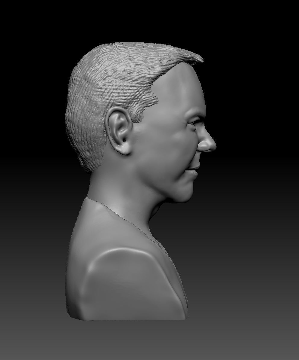 Jack Bauer bust 3D printing ready ztl obj fbx stl formats 3D print model_6