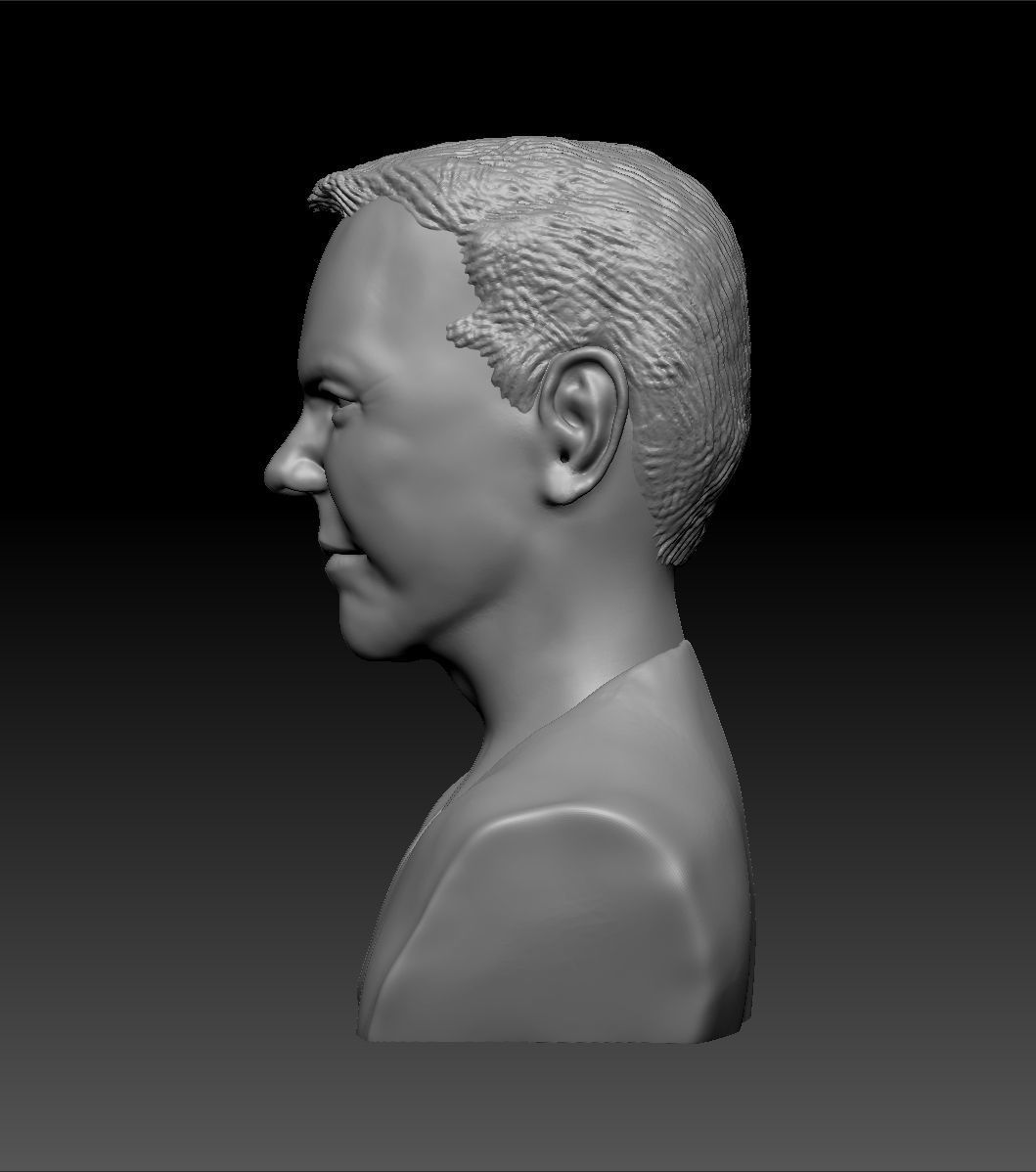 Jack Bauer bust 3D printing ready ztl obj fbx stl formats 3D print model_4