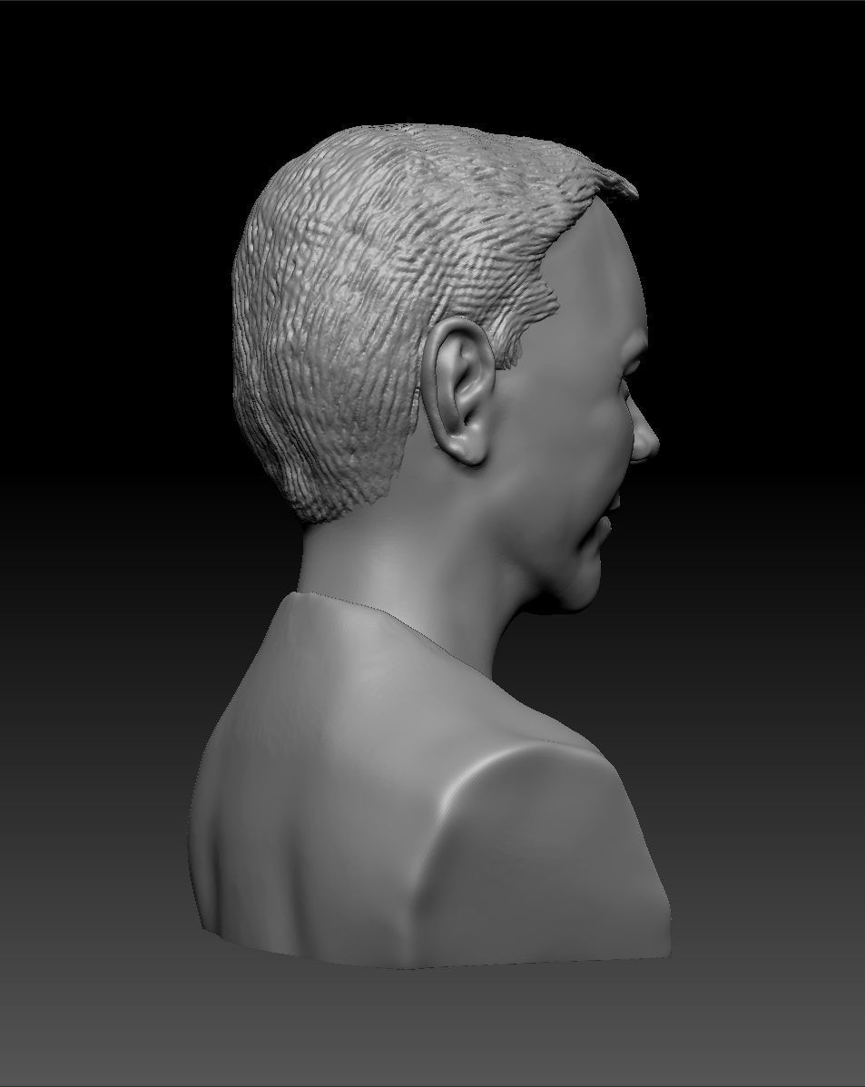 Jack Bauer bust 3D printing ready ztl obj fbx stl formats 3D print model_7