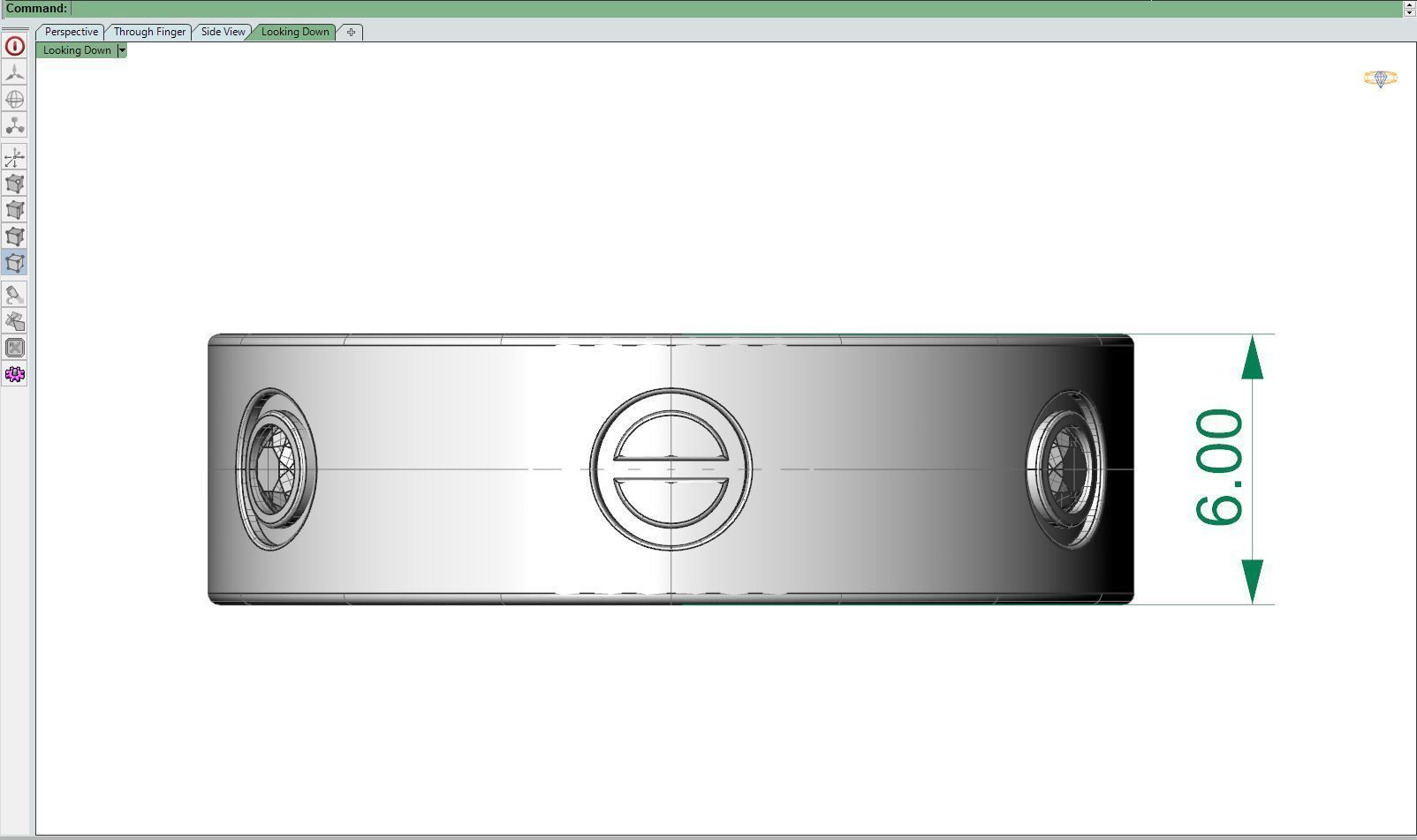 Classic ring diamond 3D print model_5