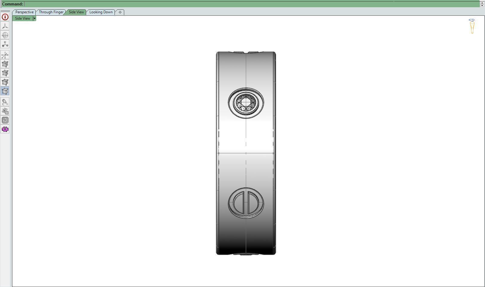 Classic ring diamond 3D print model_7