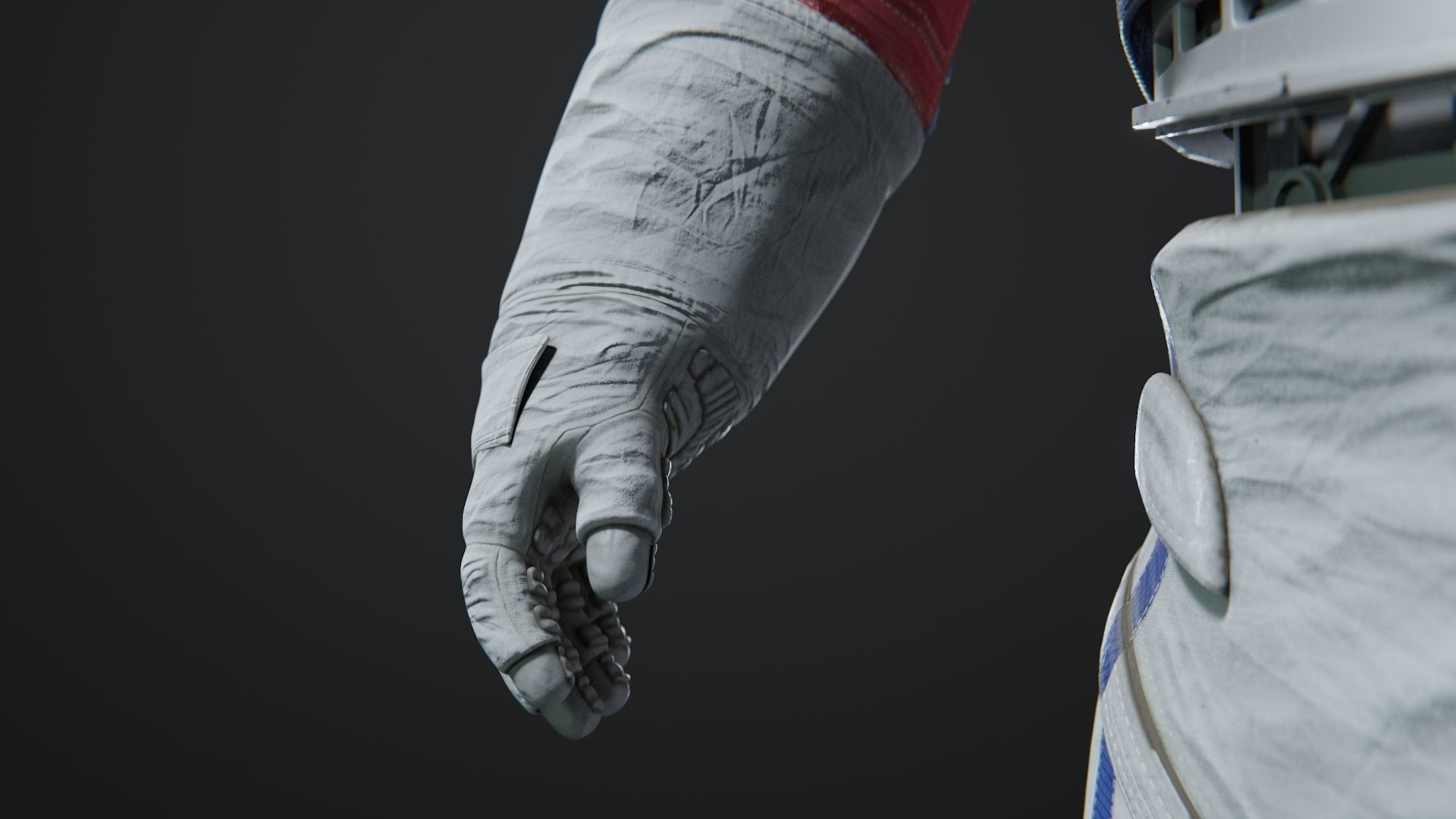 Next Gen XEMU Artemis Spacesuit Color Rigged 3D model_14