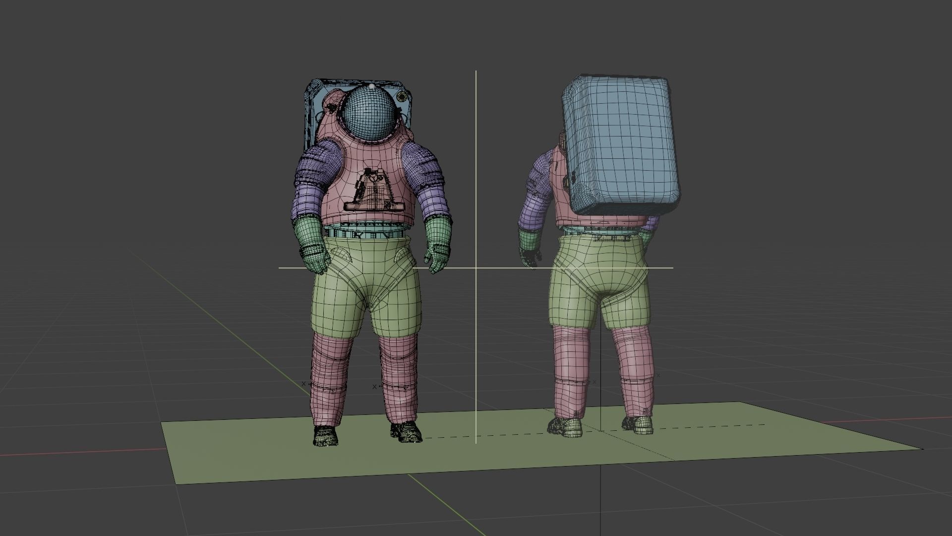 Next Gen XEMU Artemis Spacesuit Color Rigged 3D model_18