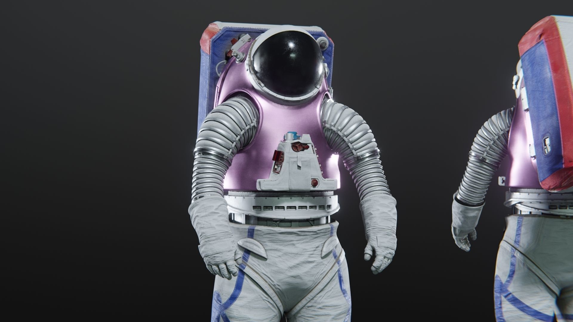 Next Gen XEMU Artemis Spacesuit Color Rigged 3D model_6