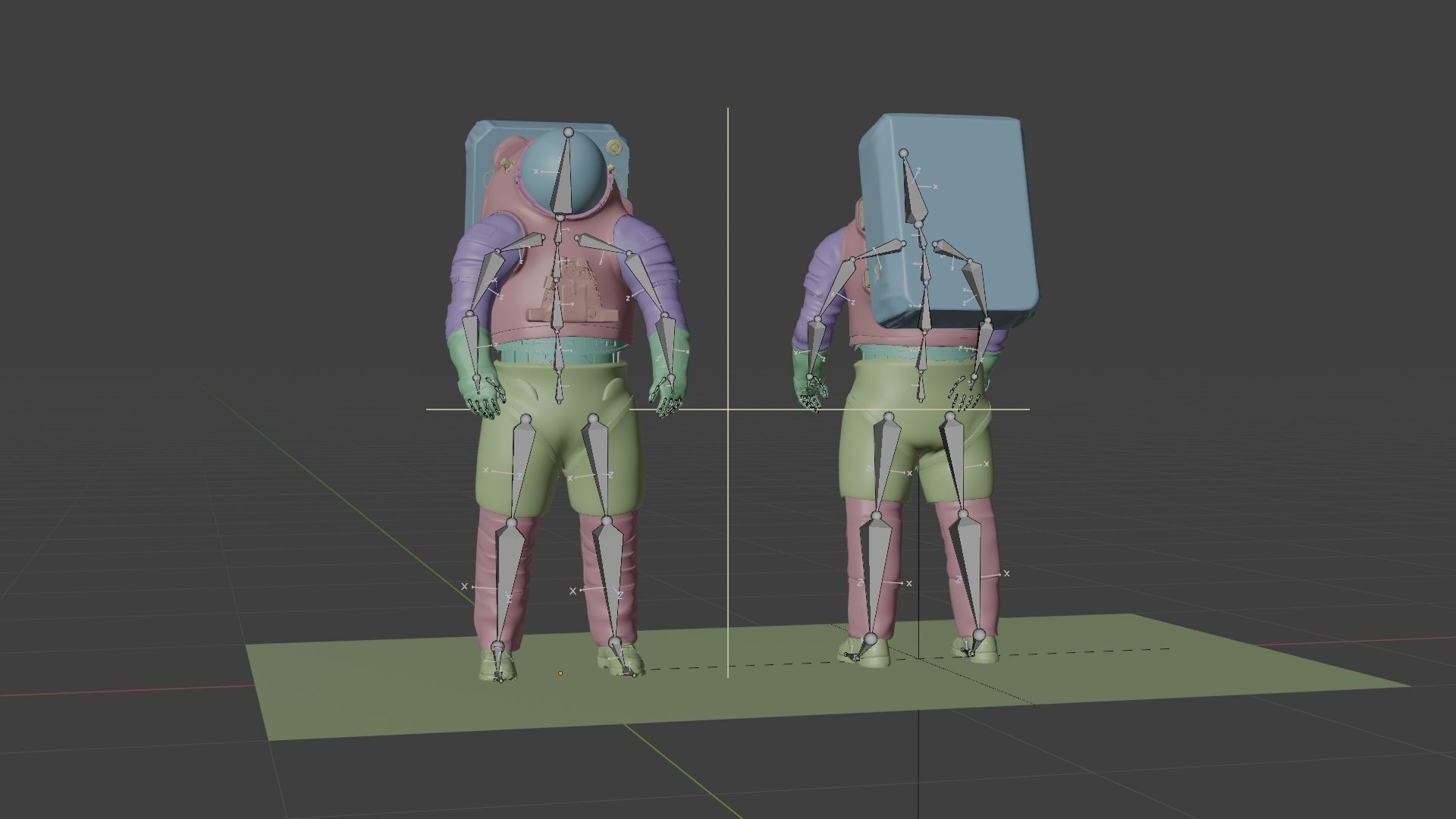 Next Gen XEMU Artemis Spacesuit Color Rigged 3D model_17