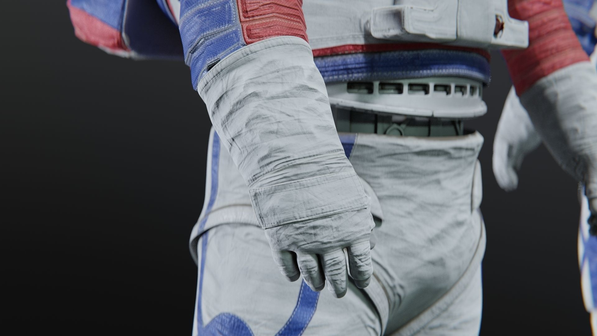Next Gen XEMU Artemis Spacesuit Color Rigged 3D model_13