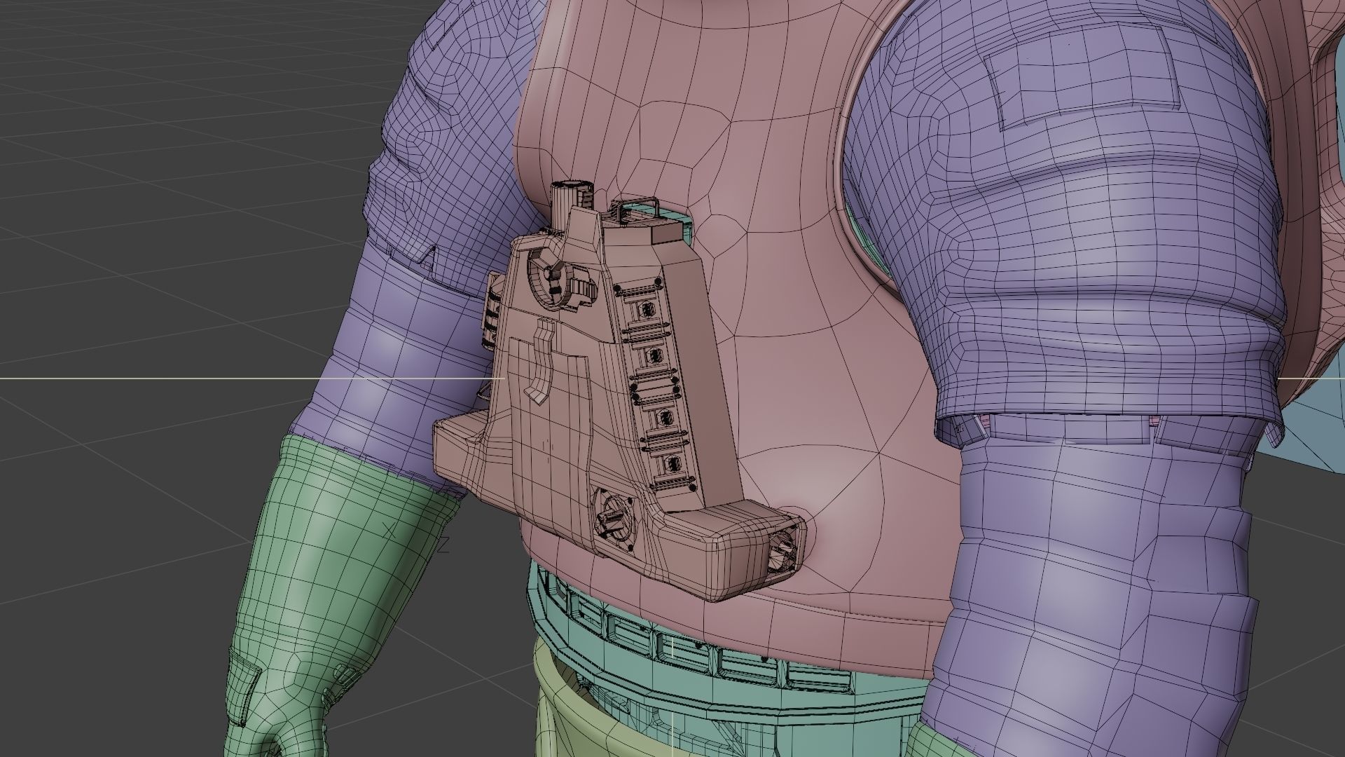 Next Gen XEMU Artemis Spacesuit Color Rigged 3D model_28