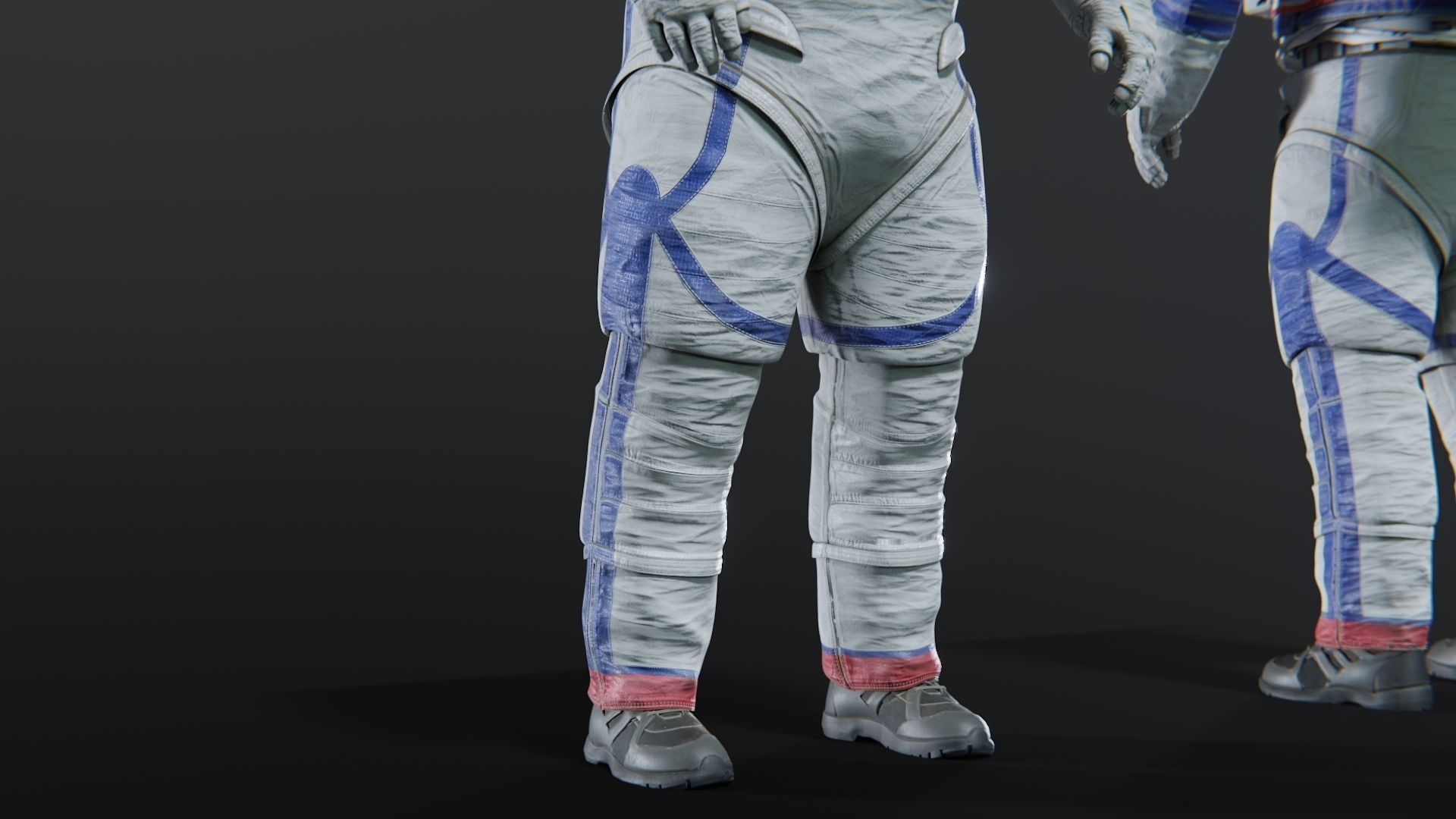 Next Gen XEMU Artemis Spacesuit Color Rigged 3D model_11