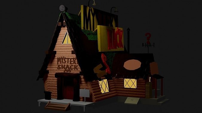 MYSTERY SHACK HOUSE Low-poly 3D model