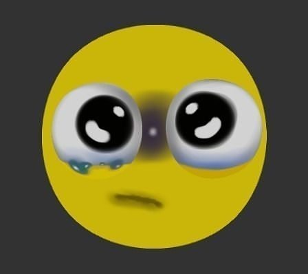 Sad emoji  Free 3D model