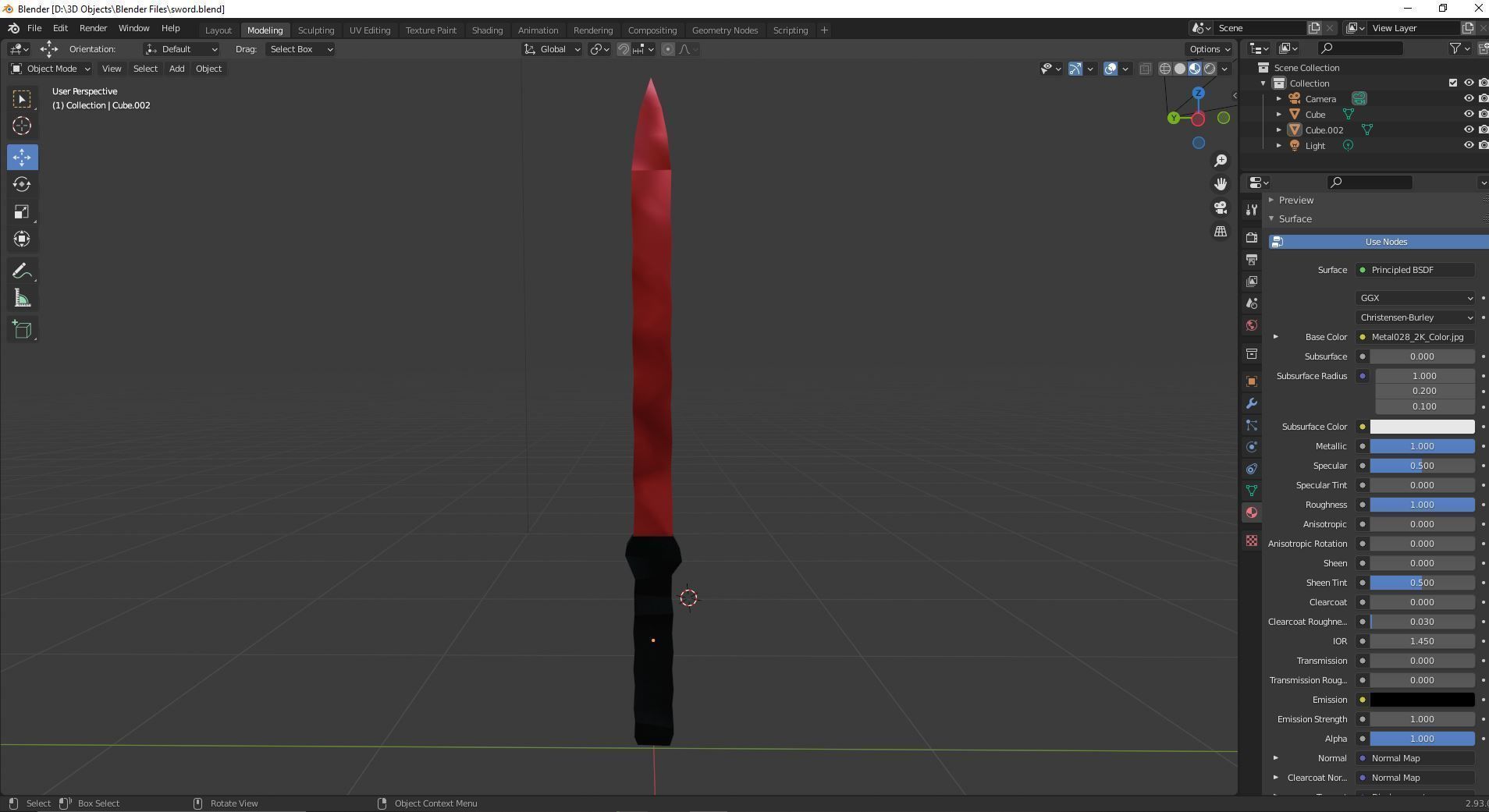 Basic Sword Free low-poly 3D model_2